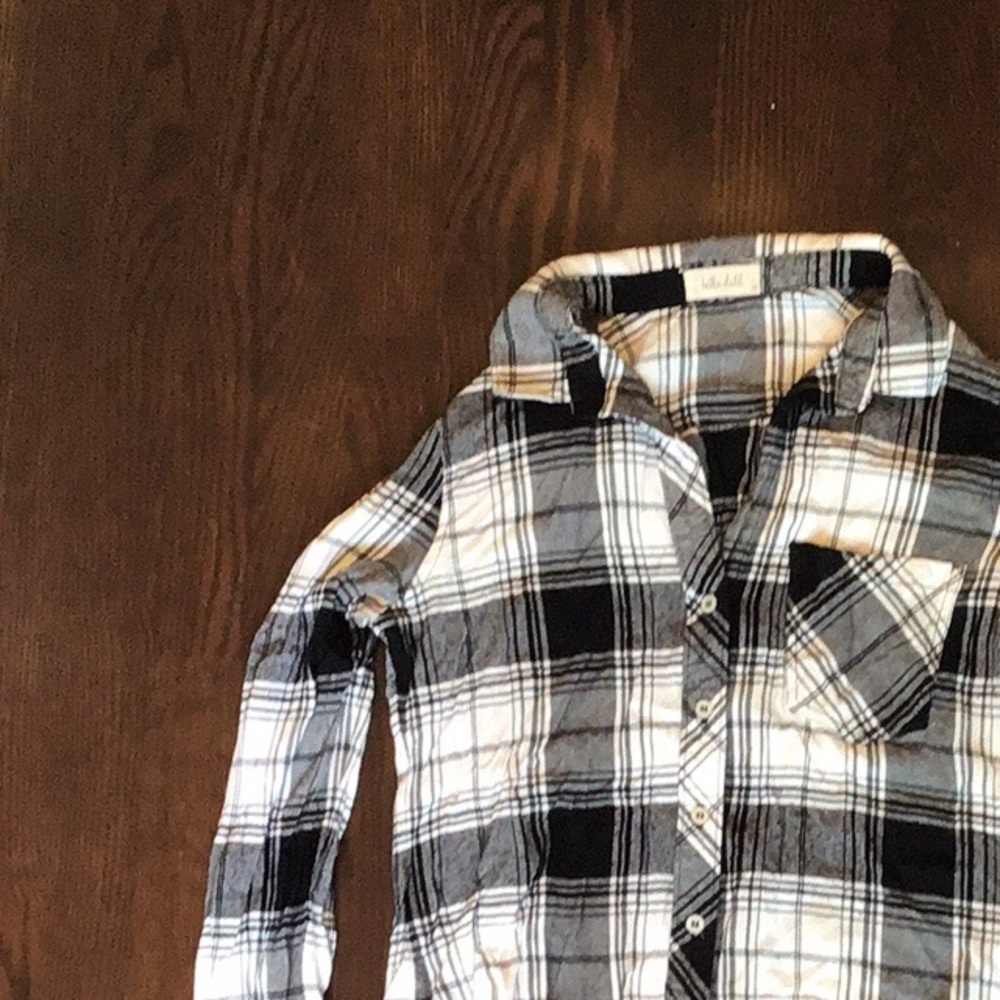 Black & White Flannel Shirt